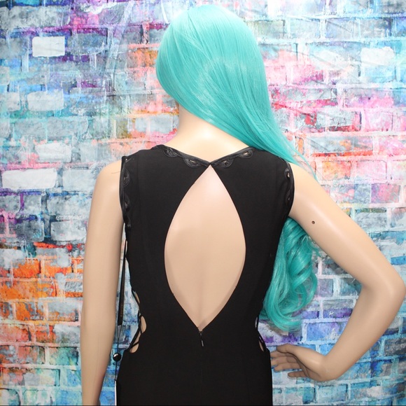 JVN JOVANI Laced Up & Cut Out BLACK Gown #JVN45670 - Picture 6 of 8